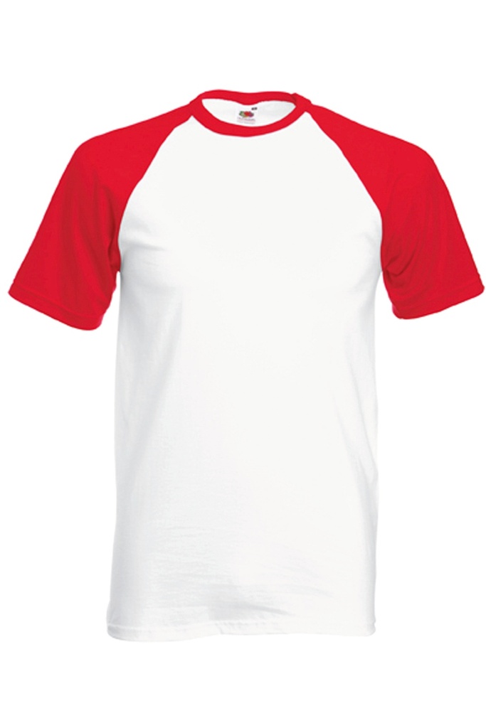 T-Shirt Baseball Unisex Red/White (S)